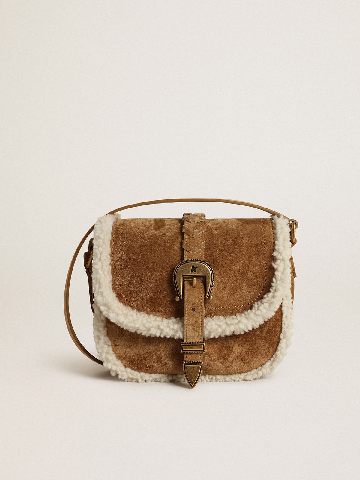 Small Rodeo Bag in suede with shearling details