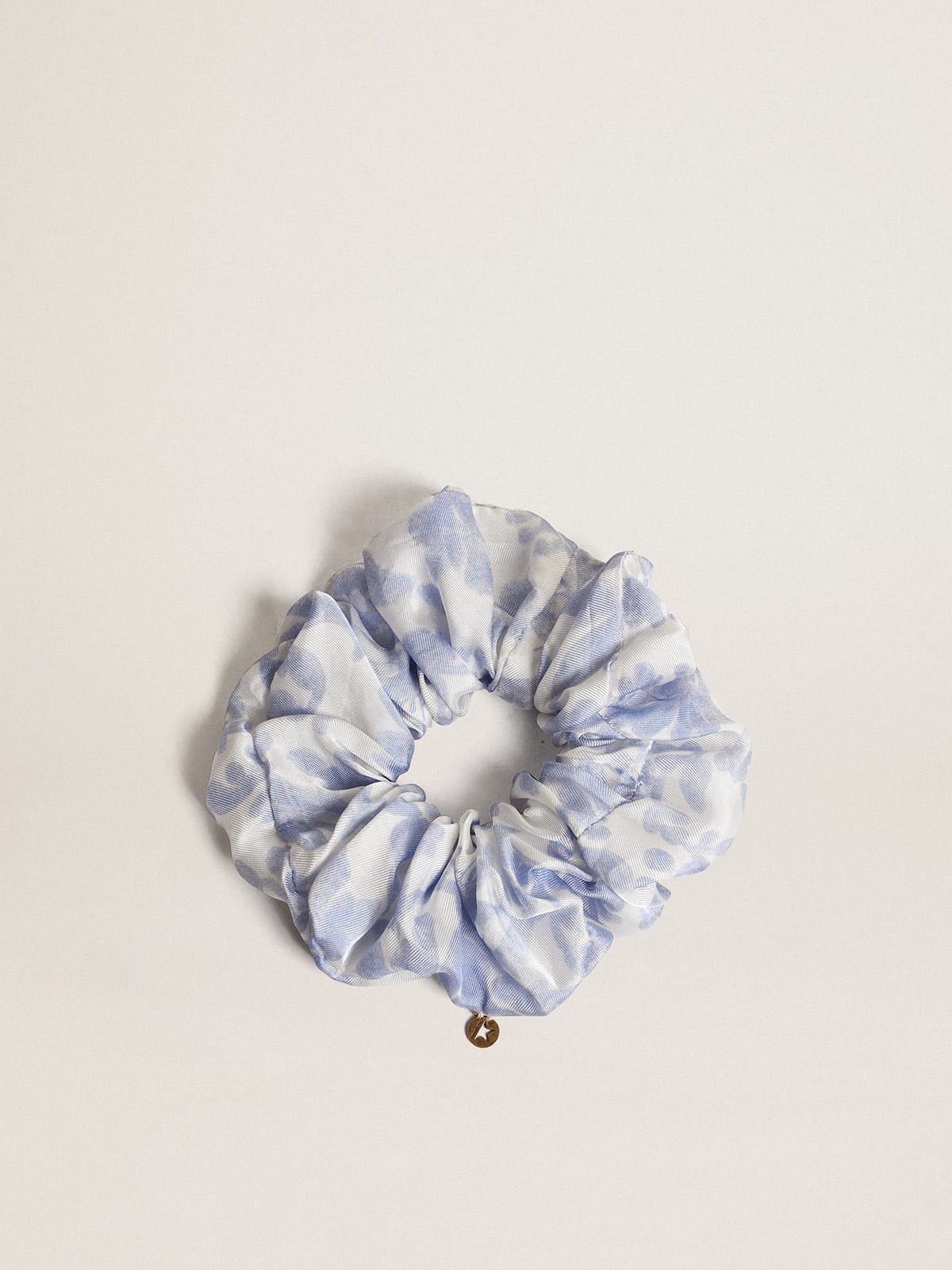Resort Collection hair elastic with Mediterranean blue print