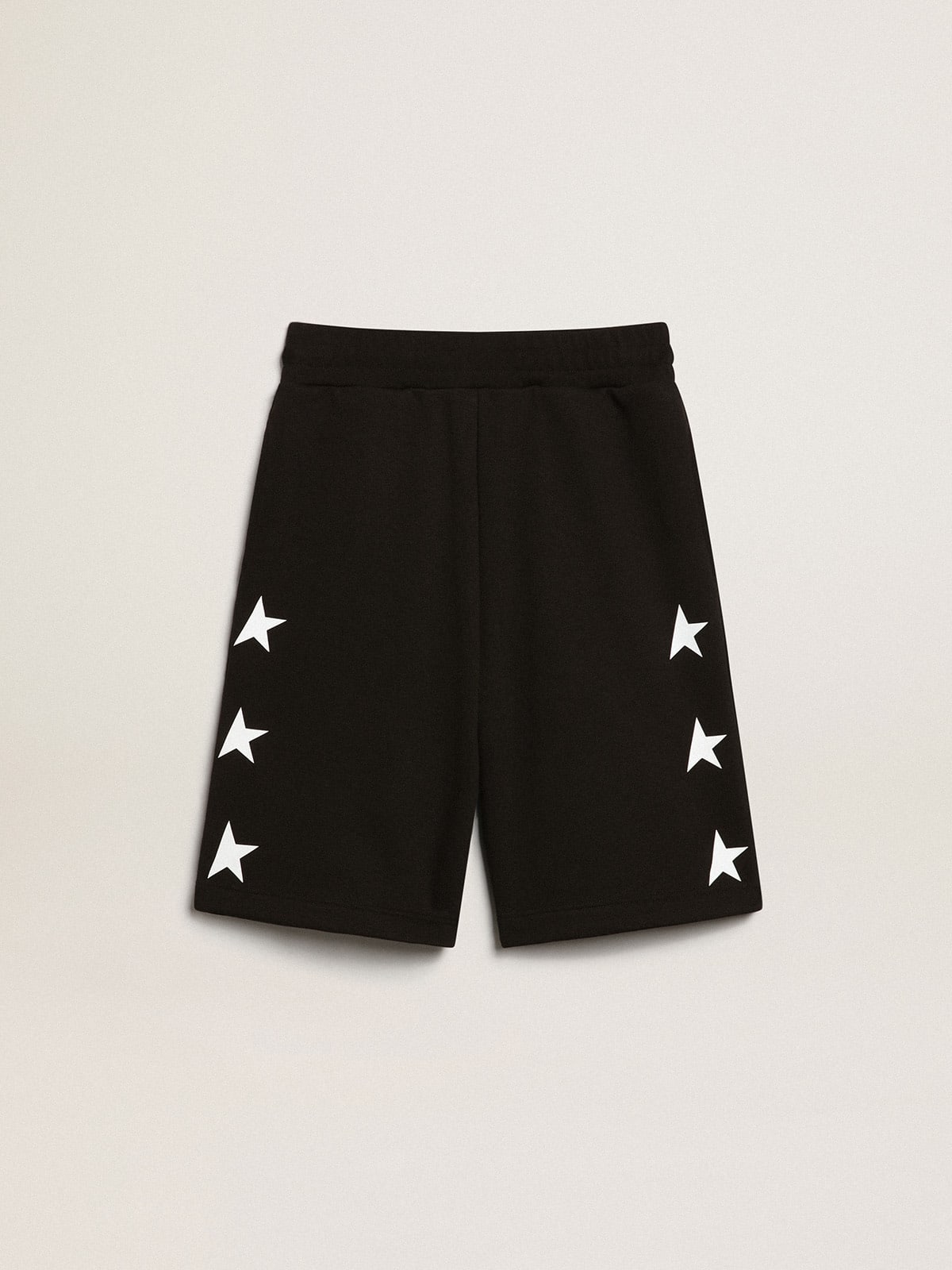 Black Star Collection Bermuda shorts with contrasting white stars