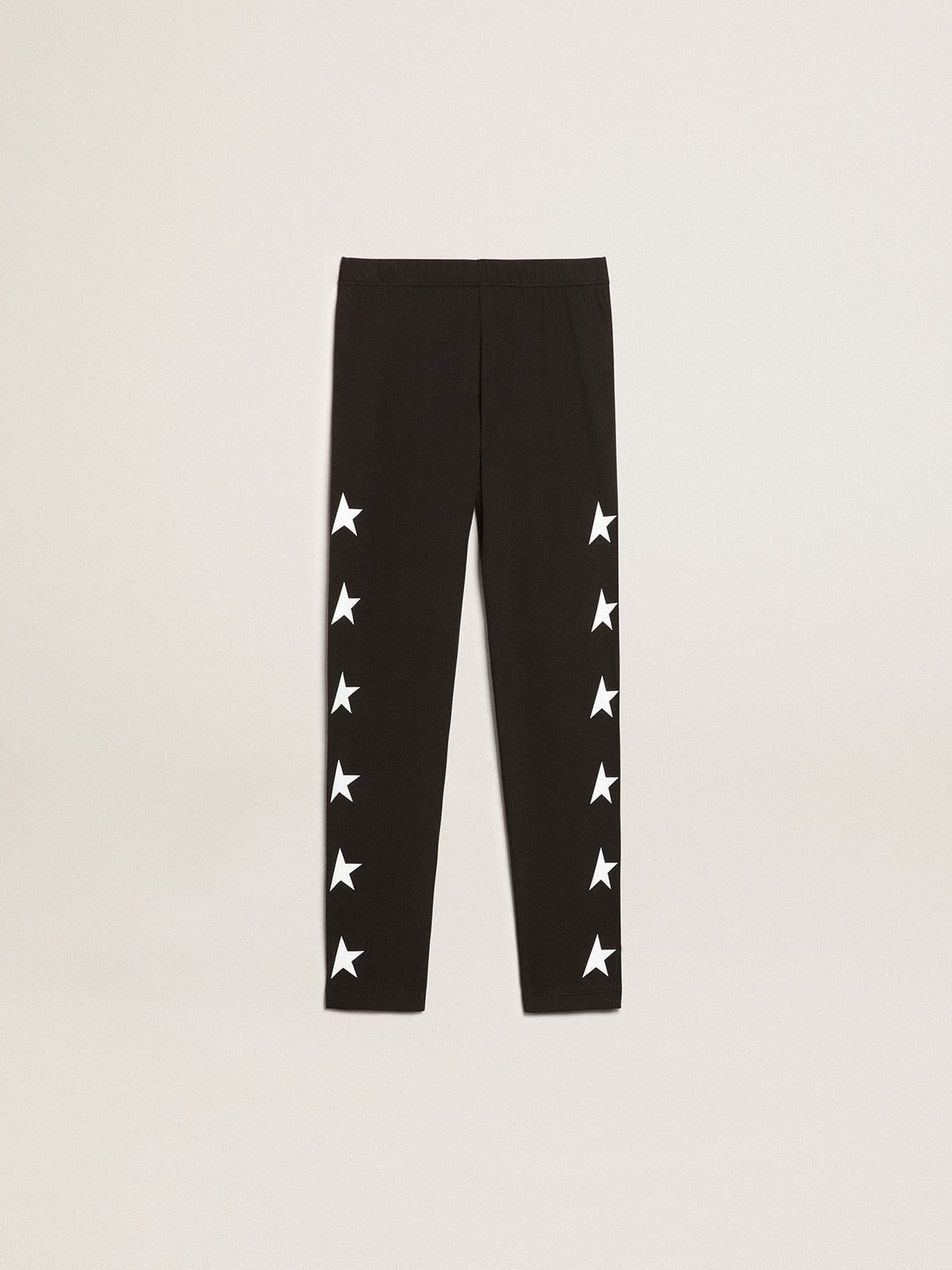 Black Star Collection leggings with contrasting white stars