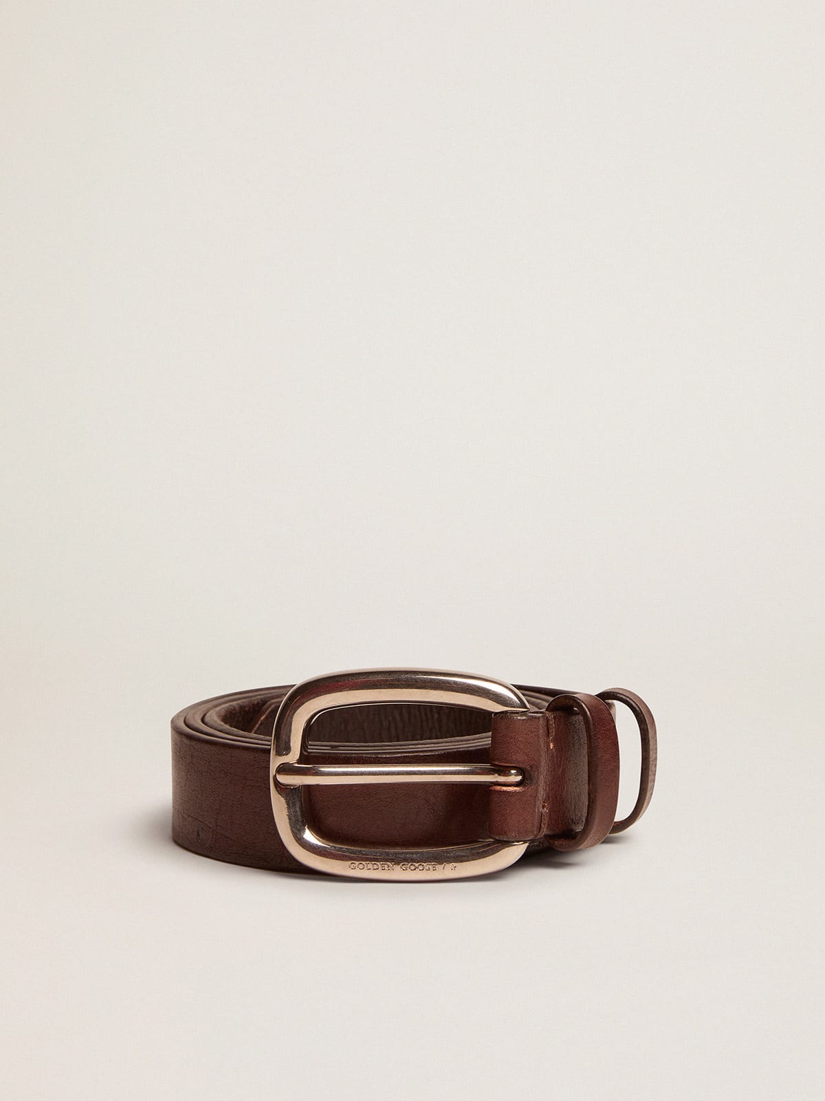 Brown Houston belt in washed leather