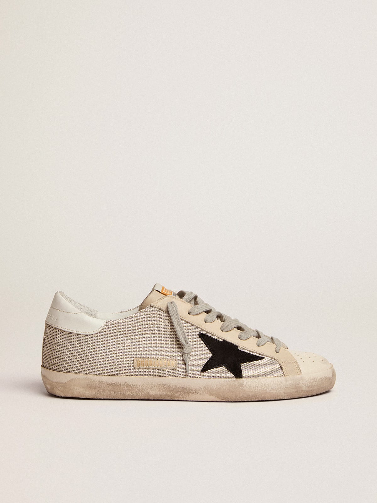 Men's Super-Star sneakers in leather with mesh insert