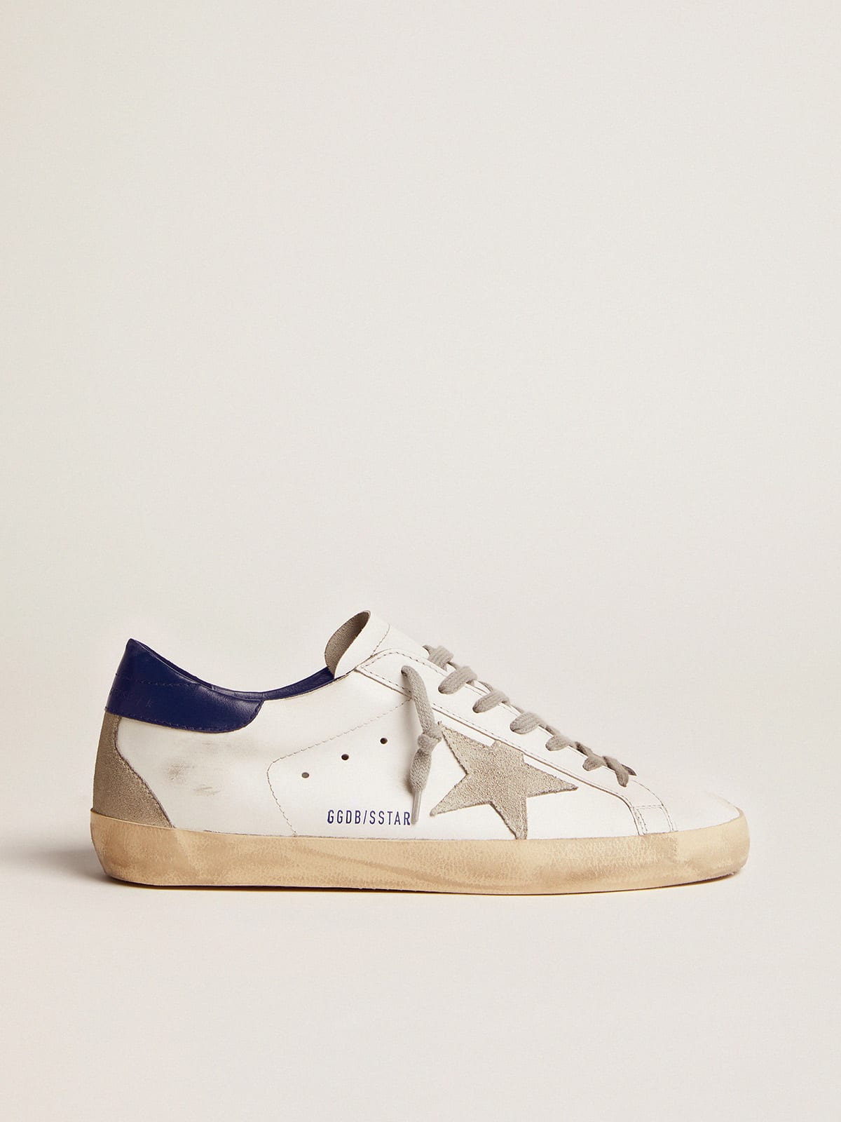 Men's Super-Star sneakers with suede star and blue heel tab