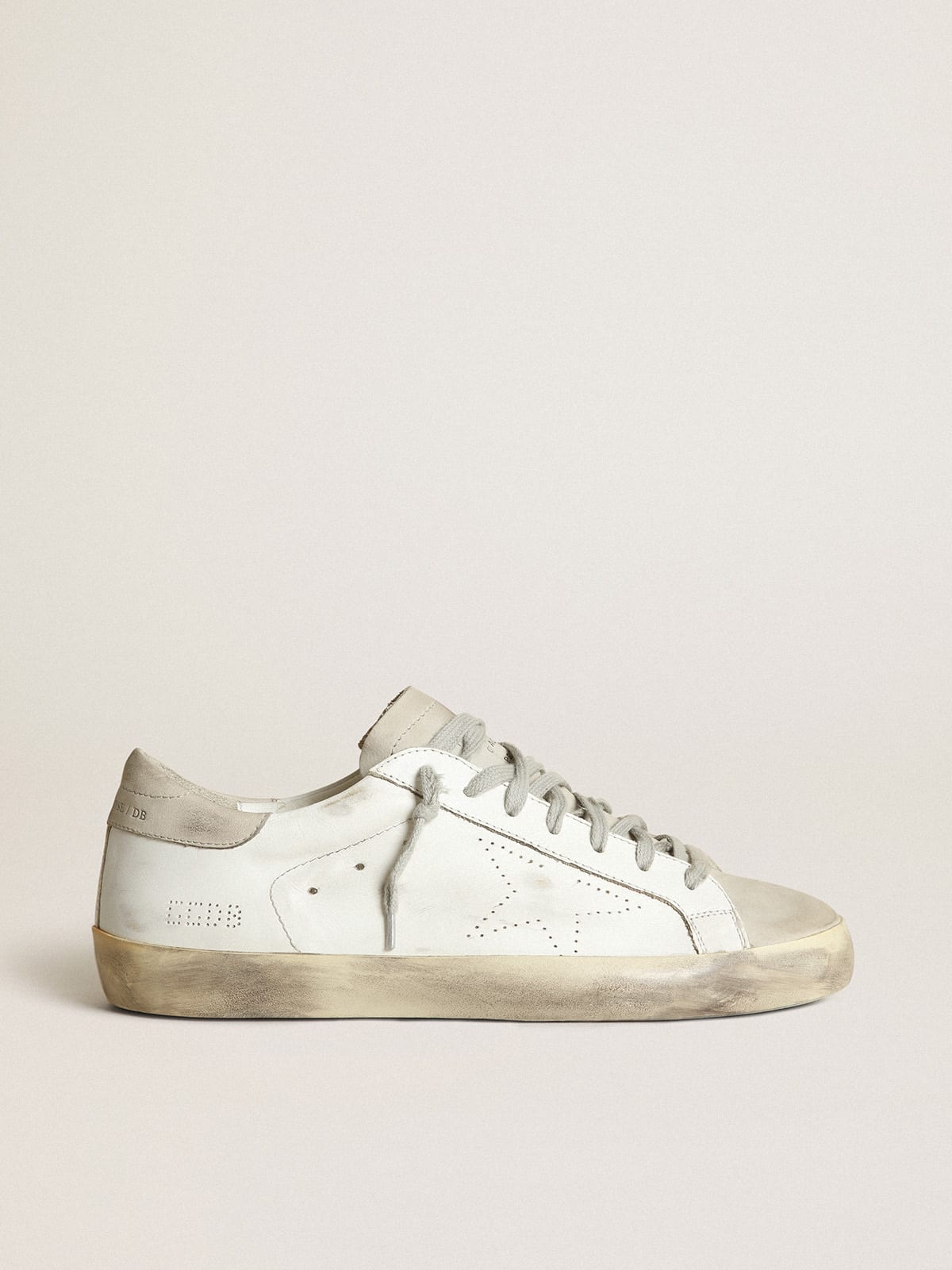 Super-Star sneakers with perforated star and ice-gray nubuck heel tab