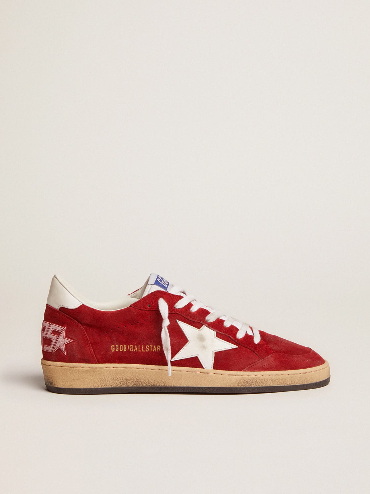 Women's Ball Star in red suede with white leather star
