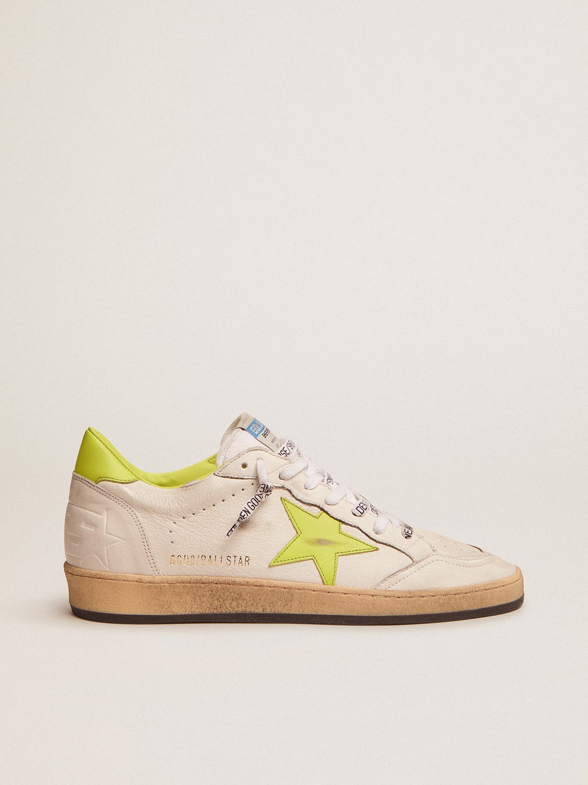 Ball Star LTD sneakers with lime-green leather star and heel tab