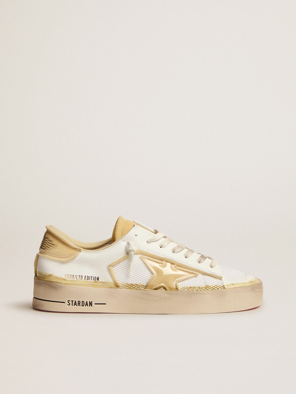 Men's Stardan LAB sneakers in white leather with foam and PVC inserts