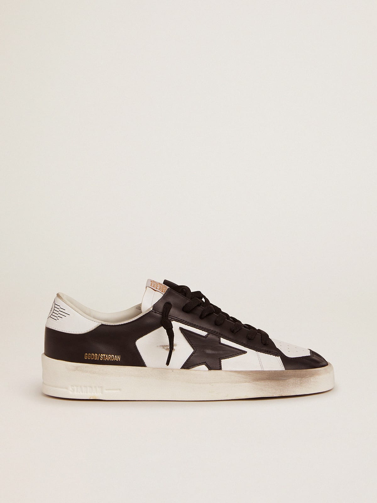 Men's Stardan sneakers in black and white leather