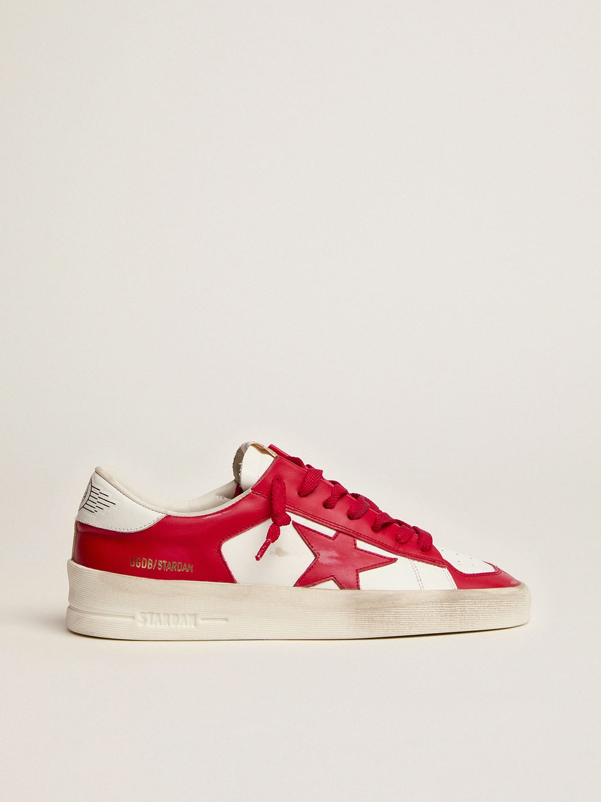 Men's Stardan sneakers in red and white leather