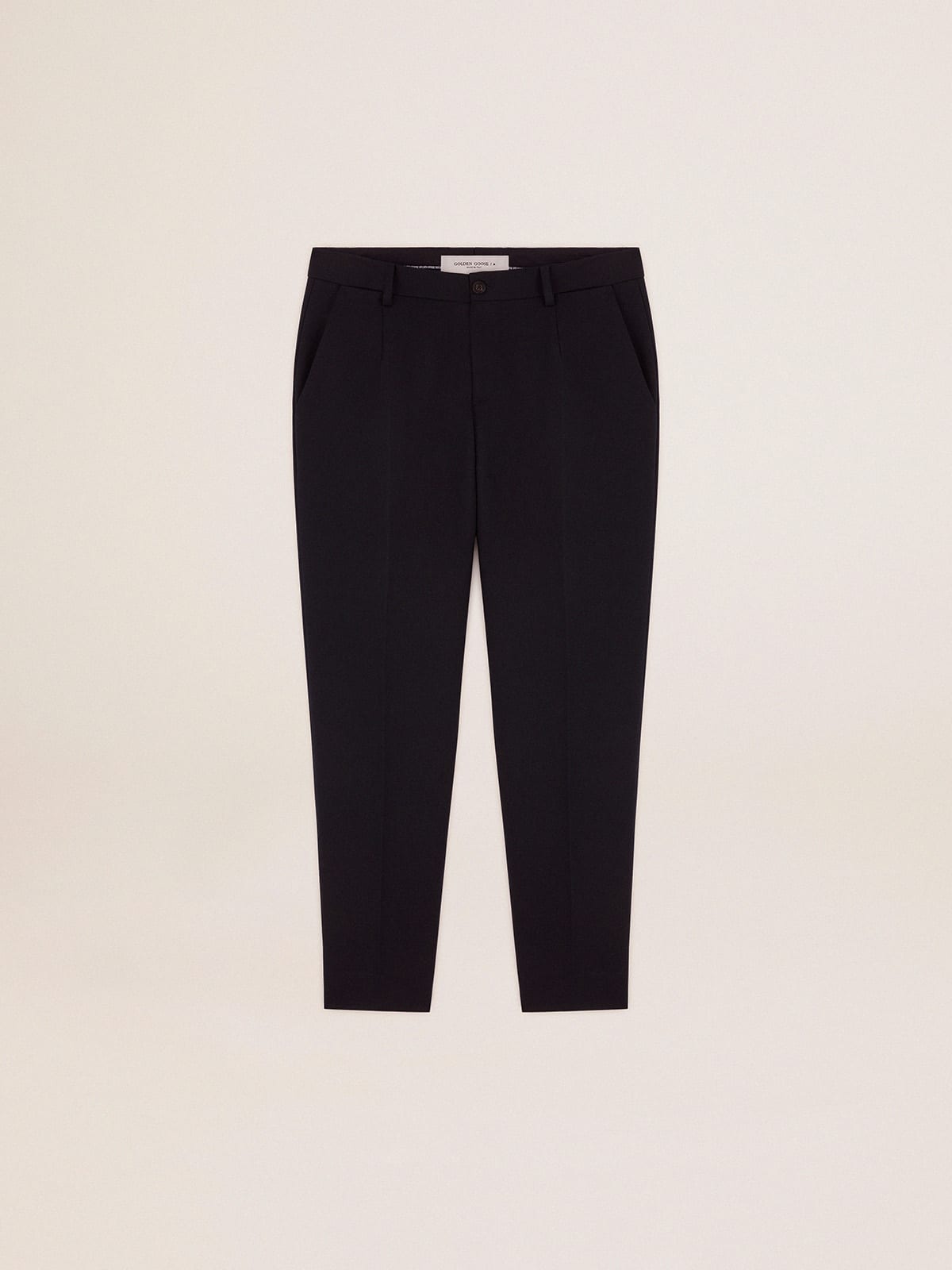 Golden Collection Milano pants in dark blue wool