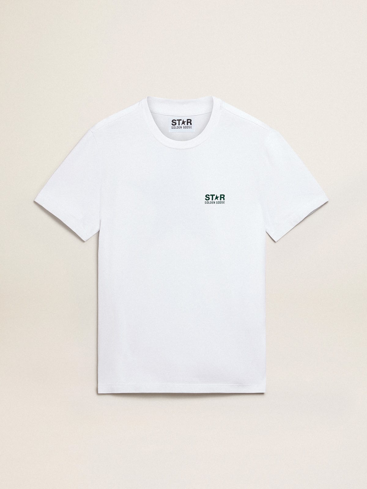 White Star Collection T-shirt with contrasting green logo and star