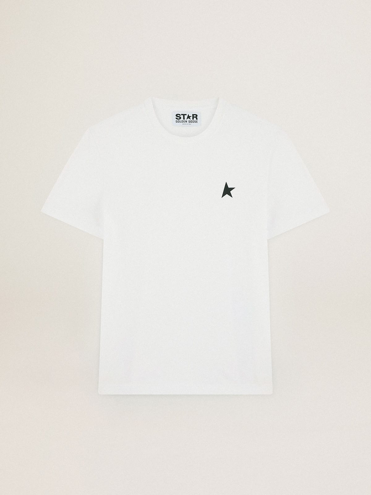 White Star Collection T-shirt with contrasting green star on the front