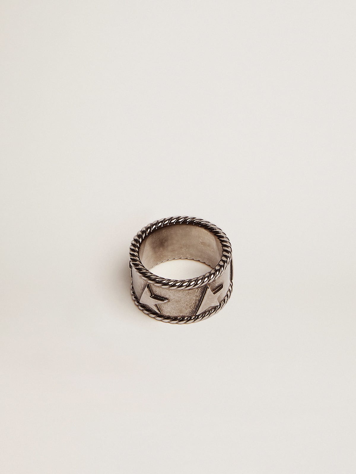 Timeless Jewelmates Collection band ring in antique silver color