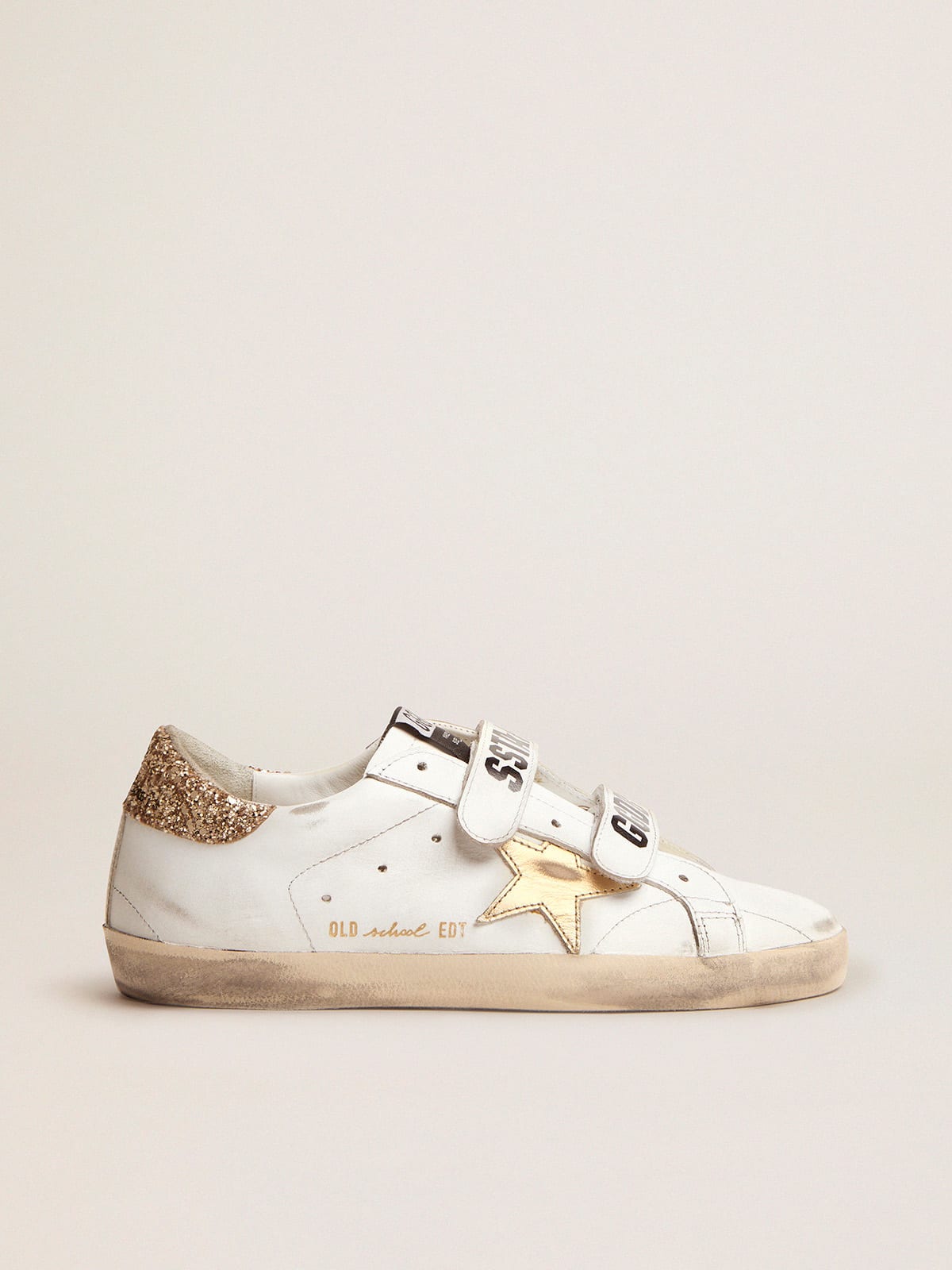 Old School sneakers with gold laminated leather star