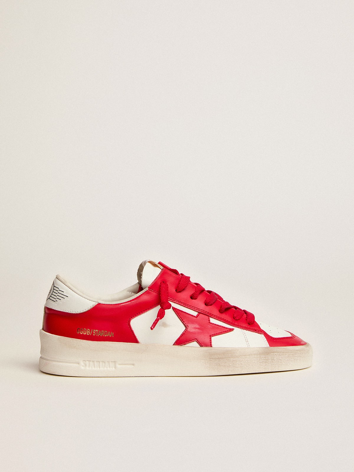 Women's Stardan sneakers in red and white leather