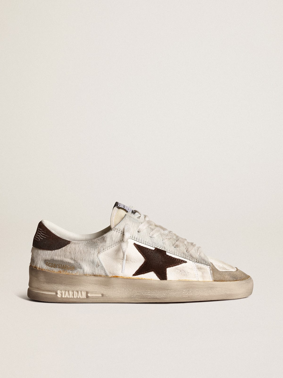 Women's Stardan in nappa and pony skin with brown suede star