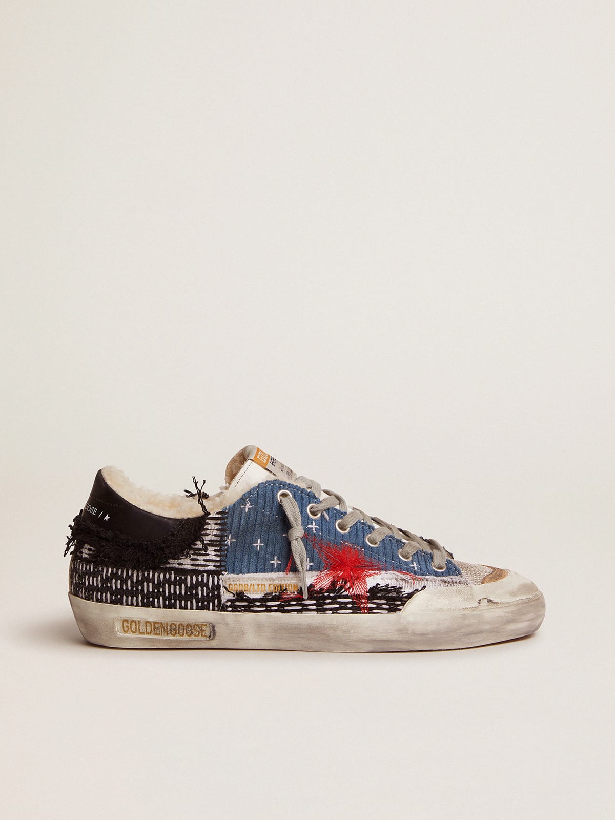 Super-Star LAB sneakers with patchwork and shearling lining