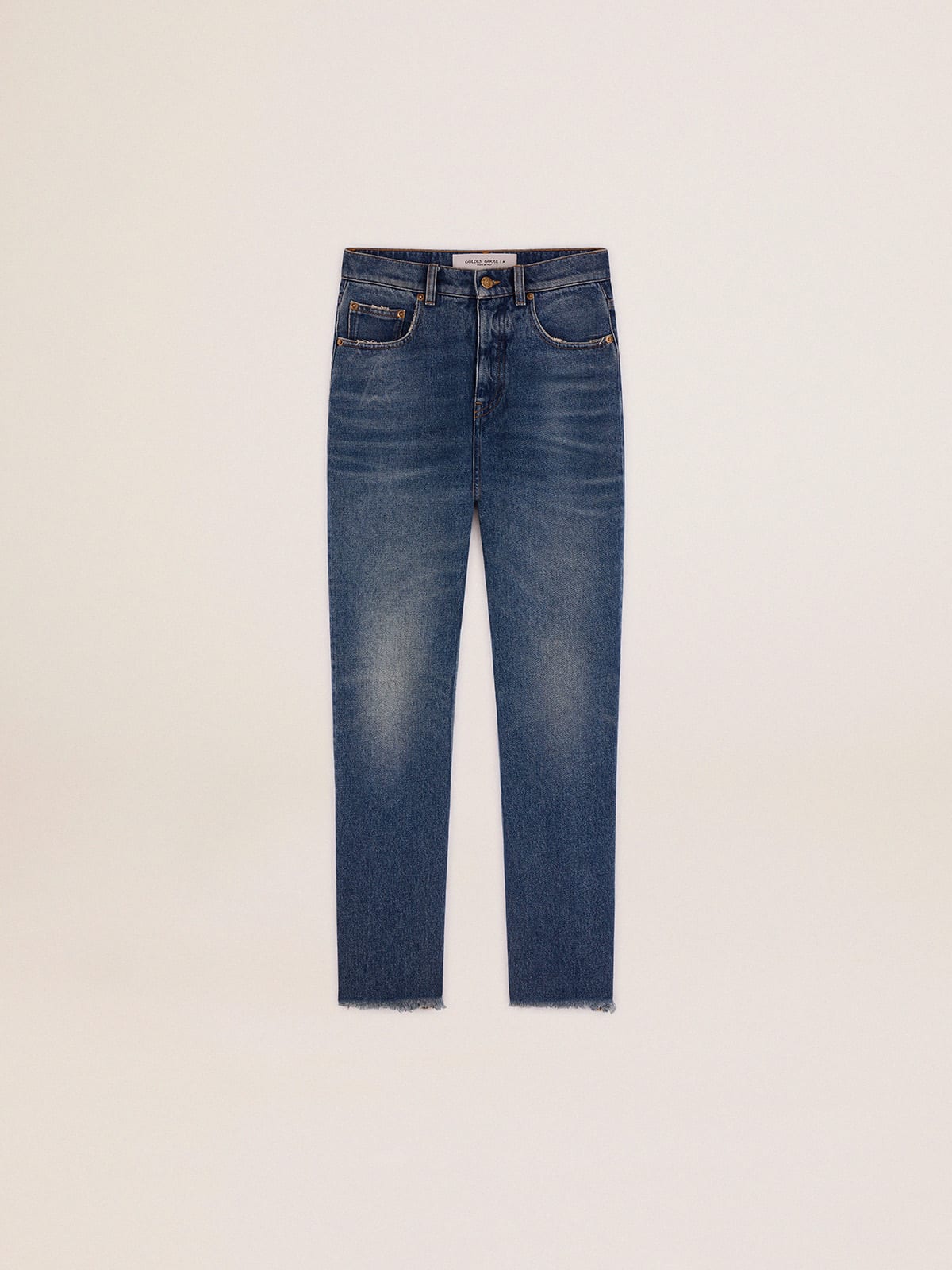 Golden Collection cropped flared jeans with a medium wash
