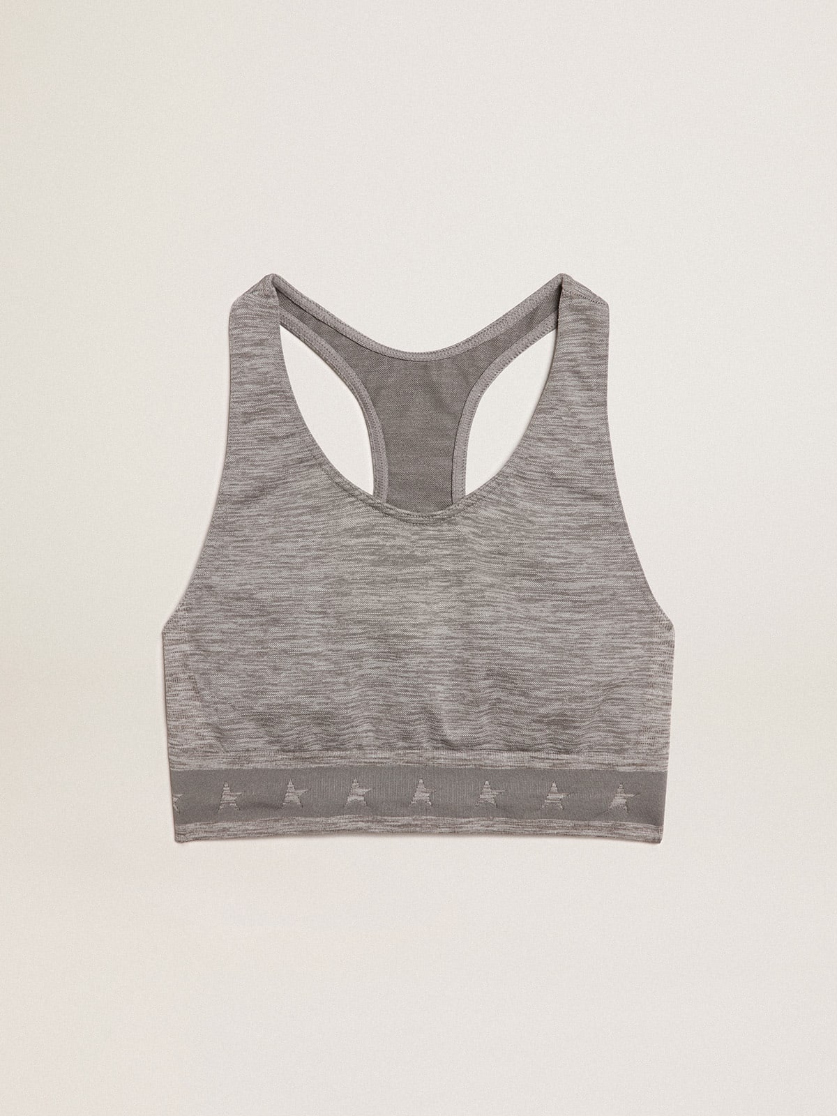 Gray melange athletic top