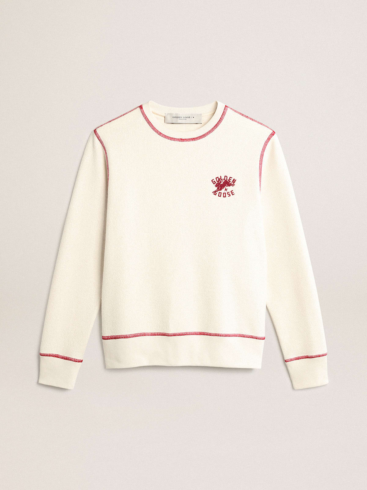 Women's heritage white sweatshirt with CNY logo